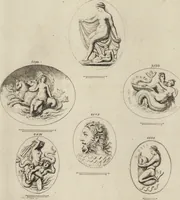An illustration from A descriptive catalogue of a general collection of ancient and modern engraved gems, cameos as well as intaglios, taken from the most celebrated cabinets in Europe and cast in coloured pastes, white enamel, and sulphur, by James Tassie, modeller (1791)