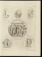 An illustration from A descriptive catalogue of a general collection of ancient and modern engraved gems, cameos as well as intaglios, taken from the most celebrated cabinets in Europe and cast in coloured pastes, white enamel, and sulphur, by James Tassie, modeller (1791)