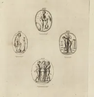 An illustration from A descriptive catalogue of a general collection of ancient and modern engraved gems, cameos as well as intaglios, taken from the most celebrated cabinets in Europe and cast in coloured pastes, white enamel, and sulphur, by James Tassie, modeller (1791)