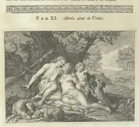 An illustration from Les Métamorphoses d'Ovide : en latin, traduites en françois, avec des remarques, et des explications historiques (1732)