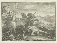 An illustration from Les Métamorphoses d'Ovide : en latin, traduites en françois, avec des remarques, et des explications historiques (1732)
