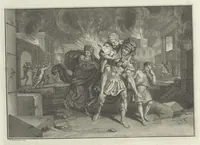 An illustration from Les Métamorphoses d'Ovide : en latin, traduites en françois, avec des remarques, et des explications historiques (1732)