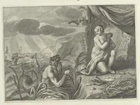 An illustration from Les Métamorphoses d'Ovide : en latin, traduites en françois, avec des remarques, et des explications historiques (1732)