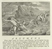 An illustration from Les Métamorphoses d'Ovide : en latin, traduites en françois, avec des remarques, et des explications historiques (1732)