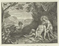 An illustration from Les Métamorphoses d'Ovide : en latin, traduites en françois, avec des remarques, et des explications historiques (1732)