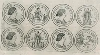 An illustration from Thesaurus Brandenburgicus selectus, sive, Gemmarum et numismatum Graecorum in cimeliarchio electorali Brandenburgico elegantiorum series (1696)