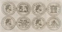 An illustration from Thesaurus Brandenburgicus selectus, sive, Gemmarum et numismatum Graecorum in cimeliarchio electorali Brandenburgico elegantiorum series (1696)