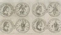 An illustration from Thesaurus Brandenburgicus selectus, sive, Gemmarum et numismatum Graecorum in cimeliarchio electorali Brandenburgico elegantiorum series (1696)