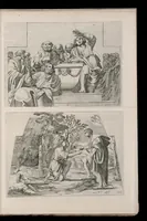 An illustration from Vita di San Diego, dipinta nella Cappella di S. Giacomo de Spagnuoli in Roma da Annibale Carracci (1646)