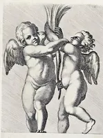 An illustration from Galeria nel Palazzo Farnese in Roma del sereniss. dvca di Parma etc. dipinta da Annibale Carracci (1680)