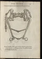 Picture 2 of 8 from L'ecvirie dv S. Federic Grison, gentilhomme napolitain : en laquelle est monstré l'ordre & l'art de choisir, dompter, piquer, dresser & manier les cheuaux, tant pour l'vsage de la guerre qu'autre commodité de lh́omme : auecques figures de diuerses sortes de mors de bride (1575), leaf 198
