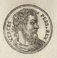 An illustration from Promtvarii iconvm insigniorvm à secvlo hominvm, subiectis eorum vitis, per compendiũ ex probatissimis autoribus desumptis, editio secunda : illustrium virorum, qui à prima successerunt, imaginibus aucta atque locupletata (1578)
