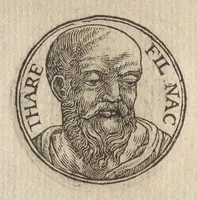 An illustration from Promtvarii iconvm insigniorvm à secvlo hominvm, subiectis eorum vitis, per compendiũ ex probatissimis autoribus desumptis, editio secunda : illustrium virorum, qui à prima successerunt, imaginibus aucta atque locupletata (1578)