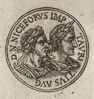 An illustration from Promtvarii iconvm insigniorvm à secvlo hominvm, subiectis eorum vitis, per compendiũ ex probatissimis autoribus desumptis, editio secunda : illustrium virorum, qui à prima successerunt, imaginibus aucta atque locupletata (1578)