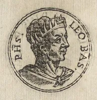 An illustration from Promtvarii iconvm insigniorvm à secvlo hominvm, subiectis eorum vitis, per compendiũ ex probatissimis autoribus desumptis, editio secunda : illustrium virorum, qui à prima successerunt, imaginibus aucta atque locupletata (1578)