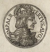 An illustration from Promtvarii iconvm insigniorvm à secvlo hominvm, subiectis eorum vitis, per compendiũ ex probatissimis autoribus desumptis, editio secunda : illustrium virorum, qui à prima successerunt, imaginibus aucta atque locupletata (1578)
