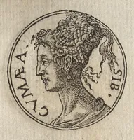 An illustration from Promtvarii iconvm insigniorvm à secvlo hominvm, subiectis eorum vitis, per compendiũ ex probatissimis autoribus desumptis, editio secunda : illustrium virorum, qui à prima successerunt, imaginibus aucta atque locupletata (1578)