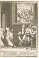 An illustration from Vita et miracvla sanctiss.mi patris Benedicti : ex libro ii dialogorum beati Gregorii papae et monachi collecta : et ad instantiam deuotorum monachorum congregationis eiusdem s.ti Benedicti Hispaniarum aeneis tÿpis accuratissimè delineata (1579)