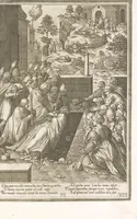 An illustration from Vita et miracvla sanctiss.mi patris Benedicti : ex libro ii dialogorum beati Gregorii papae et monachi collecta : et ad instantiam deuotorum monachorum congregationis eiusdem s.ti Benedicti Hispaniarum aeneis tÿpis accuratissimè delineata (1579)
