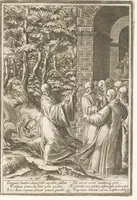 Picture 25 of 32 from Vita et miracvla sanctiss.mi patris Benedicti : ex libro ii dialogorum beati Gregorii papae et monachi collecta : et ad instantiam deuotorum monachorum congregationis eiusdem s.ti Benedicti Hispaniarum aeneis tÿpis accuratissimè delineata (1579), leaf 74