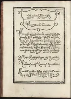 An illustration from Compendio del gran volvme de l'arte del bene et leggiadramente scrivere tvtte le sorti di lettere et caratteri : con le lor regole, misure, & essempi (1578)