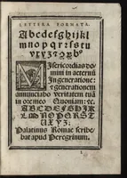 An illustration from Compendio del gran volvme de l'arte del bene et leggiadramente scrivere tvtte le sorti di lettere et caratteri : con le lor regole, misure, & essempi (1578)