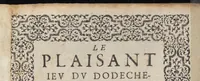 An illustration from Le plaisant iev dv dodechedron de fortune : non moins recreatif, que subtil & ingenieux : renouuellé & changé de sa premiere edition (1581)