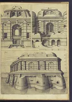 An illustration from Architectvra, oder, Bauung der Antiquen auss dem Vitruuius : woellches sein funff Collummen orden, daer auss mann alle Landts gebreuch vonn Bauuen zu accommodierē : dienstlich fur alle Bawmaystren Maurrer, Stainmetzlen, Schreineren, Bildtshneidren, vnd alle Liebhabernn der Architecturen (1582)