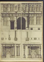 An illustration from Architectvra, oder, Bauung der Antiquen auss dem Vitruuius : woellches sein funff Collummen orden, daer auss mann alle Landts gebreuch vonn Bauuen zu accommodierē : dienstlich fur alle Bawmaystren Maurrer, Stainmetzlen, Schreineren, Bildtshneidren, vnd alle Liebhabernn der Architecturen (1582)