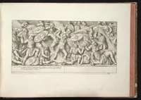An illustration from Colonna Traiana eretta dal Senato e popolo romano all'imperatore Traiano Augusto nel suo foro in Roma. Scolpita con l'historie della guerra dacica la prima e la seconda espeditione, e vittoria contro il re Decebalo (1672)