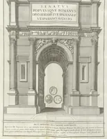 An illustration from Veteres arcus Augustorum triumphis insignes, ex reliquiis quae Romae adhuc supersunt : cum imaginibus triumphalibus restituti (1690)