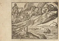 An illustration from Pvb. Ovidii Nasonis Metamorphoseon libri XV : post omnes omnium editiones emendati, & recens cum scholiis in margine, ac breuissimis in singulas quasque fabulas argumentis illustrati, tum artificiosis picturis : in gratiam studiosae iuuentutis, nunc primum editis : cum indice fabularum copiosissimo (1583)