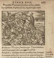 An illustration from Pvb. Ovidii Nasonis Metamorphoseon libri XV : post omnes omnium editiones emendati, & recens cum scholiis in margine, ac breuissimis in singulas quasque fabulas argumentis illustrati, tum artificiosis picturis : in gratiam studiosae iuuentutis, nunc primum editis : cum indice fabularum copiosissimo (1583)