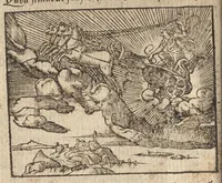 An illustration from Pvb. Ovidii Nasonis Metamorphoseon libri XV : post omnes omnium editiones emendati, & recens cum scholiis in margine, ac breuissimis in singulas quasque fabulas argumentis illustrati, tum artificiosis picturis : in gratiam studiosae iuuentutis, nunc primum editis : cum indice fabularum copiosissimo (1583)