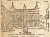 Picture 2 of 35 from Le cose meravigliose dell'alma città di Roma : doue si tratta delle chiese, stationi, reliquie, corpi santi, che vi sono : e diuersi maritaggi di pouere zitelle, che si fanno : con la guida romana, che insegna facilmente à forastieri di ritrouare le cose più notabili di Roma : li nomi de' sommi pontefici, imperatori, & altri principi christiani : con le principali poste d'Italia : con aggiunta d'altre cose fatte da Clemente VIII. Paolo V. e di Vrb. VIII. di F.M. : con le sette merauiglie del mondo, & altre cose notabili (1650), leaf 7