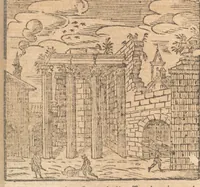 Picture 25 of 35 from Le cose meravigliose dell'alma città di Roma : doue si tratta delle chiese, stationi, reliquie, corpi santi, che vi sono : e diuersi maritaggi di pouere zitelle, che si fanno : con la guida romana, che insegna facilmente à forastieri di ritrouare le cose più notabili di Roma : li nomi de' sommi pontefici, imperatori, & altri principi christiani : con le principali poste d'Italia : con aggiunta d'altre cose fatte da Clemente VIII. Paolo V. e di Vrb. VIII. di F.M. : con le sette merauiglie del mondo, & altre cose notabili (1650), leaf 75