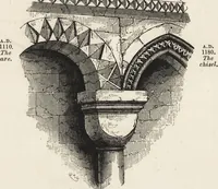An illustration from An attempt to discriminate the styles of architecture in England : from the Conquest to the Reformation ; with a sketch of the Grecian and Roman orders /by the late Thomas Rickman (1881)
