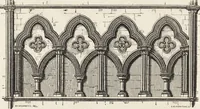 An illustration from An attempt to discriminate the styles of architecture in England : from the Conquest to the Reformation ; with a sketch of the Grecian and Roman orders /by the late Thomas Rickman (1881)