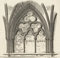 An illustration from An attempt to discriminate the styles of architecture in England : from the Conquest to the Reformation ; with a sketch of the Grecian and Roman orders /by the late Thomas Rickman (1881)