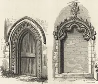 An illustration from An attempt to discriminate the styles of architecture in England : from the Conquest to the Reformation ; with a sketch of the Grecian and Roman orders /by the late Thomas Rickman (1881)