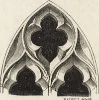 An illustration from An attempt to discriminate the styles of architecture in England : from the Conquest to the Reformation ; with a sketch of the Grecian and Roman orders /by the late Thomas Rickman (1881)