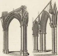 An illustration from An attempt to discriminate the styles of architecture in England : from the Conquest to the Reformation ; with a sketch of the Grecian and Roman orders /by the late Thomas Rickman (1881)
