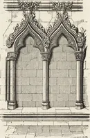 An illustration from An attempt to discriminate the styles of architecture in England : from the Conquest to the Reformation ; with a sketch of the Grecian and Roman orders /by the late Thomas Rickman (1881)