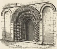 An illustration from An attempt to discriminate the styles of architecture in England : from the Conquest to the Reformation ; with a sketch of the Grecian and Roman orders /by the late Thomas Rickman (1881)