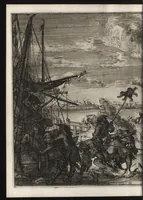 An illustration from Advis fidelle aux veritables Hollandois. Touchant ce qui s'est passé dans les villages de Bodegrave & Swammerdam, & les cruautés inoüies, que les François y ont exercées. Avec un memoire de la derniere marche de l'armée du roy de France en Brabant & en Flandre (1673)