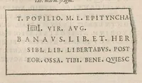 An illustration from Inscriptionvm antiqvarvm quae passim per Europam liber : accessit avctarivm a Ivsto Lipsio (1588)