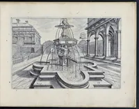 Picture 34 of 38 from Perspective, id est, Celeberrima ars inspicientis aut transpicientis oculorum aciei : in pariete, tabula aut tela depicta, in qua demonstrantur quaedam tam antiqua, quam nova aedificia, templorum, sive aedium, aularum, cubicularum, ambulaciorum, platearum, xystorum, hortorum, fororum, viarum et hujusmodi alia, quae nituntur suis fondamentalibus lineis, quorum fondamentum descriptionibus clare exsplicatur, perutilis ac necessaria, omnibus pictoribus, sculptoribus, statuariis, fabriferrariis, architectis, inventoribus, cæmentariis, scrinariis, fabrilignariis, & omnibus artium amatoribus, qui huic arti operam dare volent, majori cum voluptate, & minori cum labore (1604), leaf 166