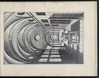 Picture 17 of 38 from Perspective, id est, Celeberrima ars inspicientis aut transpicientis oculorum aciei : in pariete, tabula aut tela depicta, in qua demonstrantur quaedam tam antiqua, quam nova aedificia, templorum, sive aedium, aularum, cubicularum, ambulaciorum, platearum, xystorum, hortorum, fororum, viarum et hujusmodi alia, quae nituntur suis fondamentalibus lineis, quorum fondamentum descriptionibus clare exsplicatur, perutilis ac necessaria, omnibus pictoribus, sculptoribus, statuariis, fabriferrariis, architectis, inventoribus, cæmentariis, scrinariis, fabrilignariis, & omnibus artium amatoribus, qui huic arti operam dare volent, majori cum voluptate, & minori cum labore (1604), leaf 82