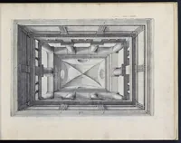 Picture 20 of 38 from Perspective, id est, Celeberrima ars inspicientis aut transpicientis oculorum aciei : in pariete, tabula aut tela depicta, in qua demonstrantur quaedam tam antiqua, quam nova aedificia, templorum, sive aedium, aularum, cubicularum, ambulaciorum, platearum, xystorum, hortorum, fororum, viarum et hujusmodi alia, quae nituntur suis fondamentalibus lineis, quorum fondamentum descriptionibus clare exsplicatur, perutilis ac necessaria, omnibus pictoribus, sculptoribus, statuariis, fabriferrariis, architectis, inventoribus, cæmentariis, scrinariis, fabrilignariis, & omnibus artium amatoribus, qui huic arti operam dare volent, majori cum voluptate, & minori cum labore (1604), leaf 96