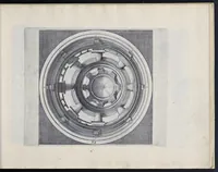 Picture 21 of 38 from Perspective, id est, Celeberrima ars inspicientis aut transpicientis oculorum aciei : in pariete, tabula aut tela depicta, in qua demonstrantur quaedam tam antiqua, quam nova aedificia, templorum, sive aedium, aularum, cubicularum, ambulaciorum, platearum, xystorum, hortorum, fororum, viarum et hujusmodi alia, quae nituntur suis fondamentalibus lineis, quorum fondamentum descriptionibus clare exsplicatur, perutilis ac necessaria, omnibus pictoribus, sculptoribus, statuariis, fabriferrariis, architectis, inventoribus, cæmentariis, scrinariis, fabrilignariis, & omnibus artium amatoribus, qui huic arti operam dare volent, majori cum voluptate, & minori cum labore (1604), leaf 98